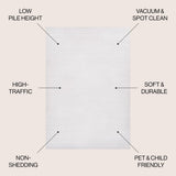 Marlo Modern Minimalist Pinstripe High-low Area Rug