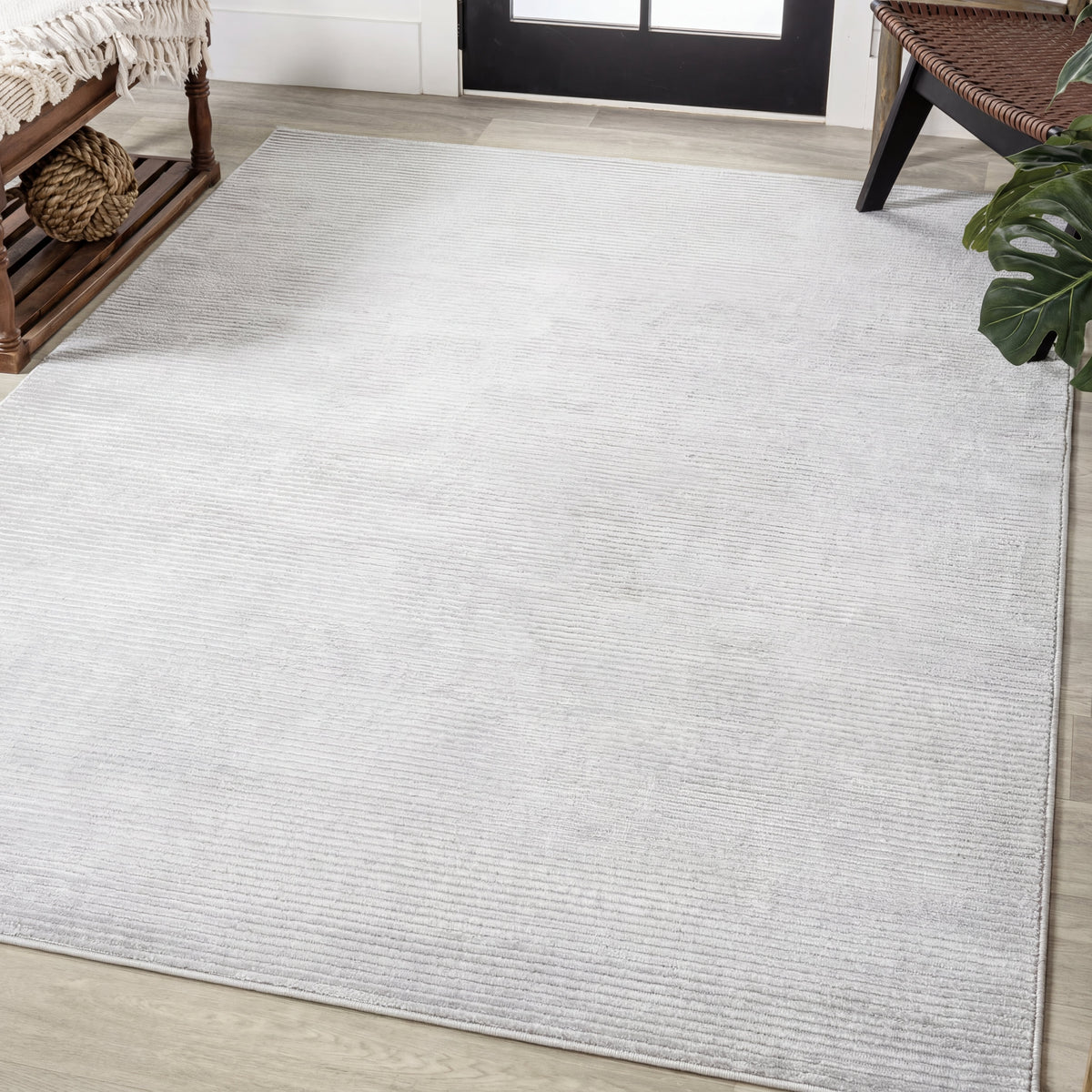 Marlo Modern Minimalist Pinstripe High-low Area Rug