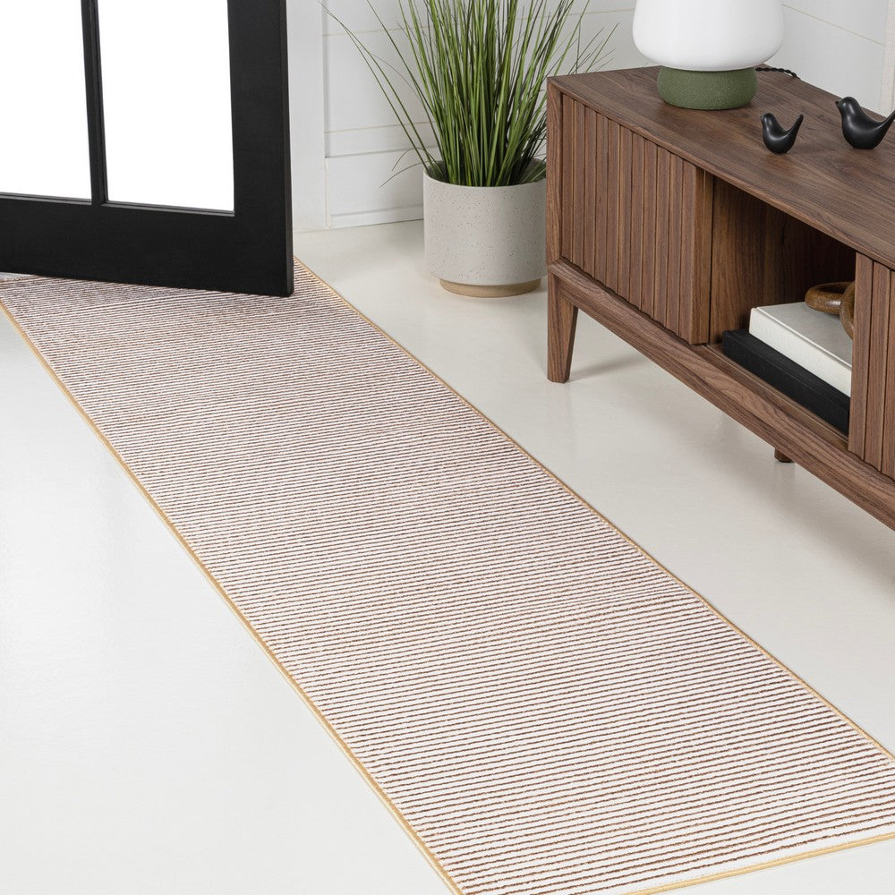 Marlo Modern Minimalist Pinstripe High-low Area Rug