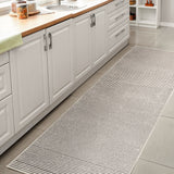 Marlo Modern Minimalist Pinstripe High-low Area Rug