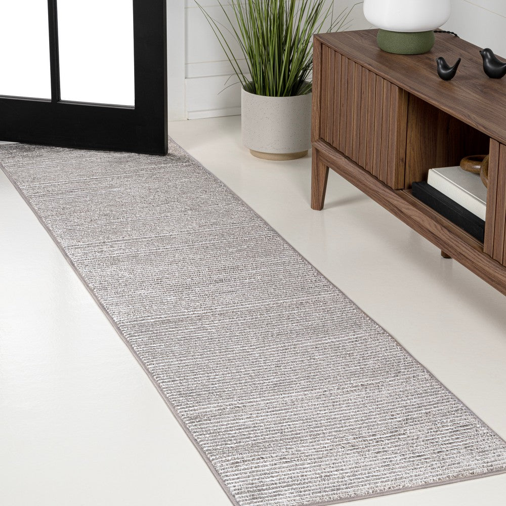 Marlo Modern Minimalist Pinstripe High-low Area Rug