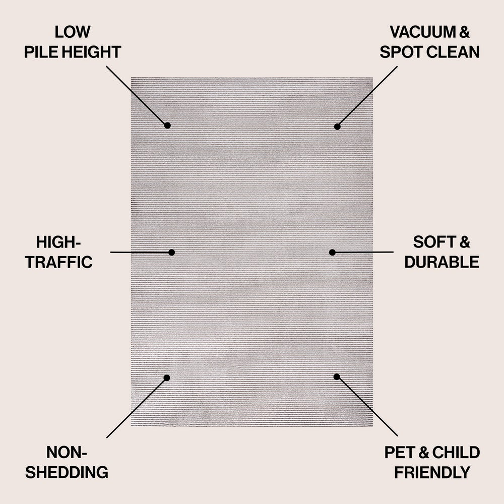 Marlo Modern Minimalist Pinstripe High-low Area Rug