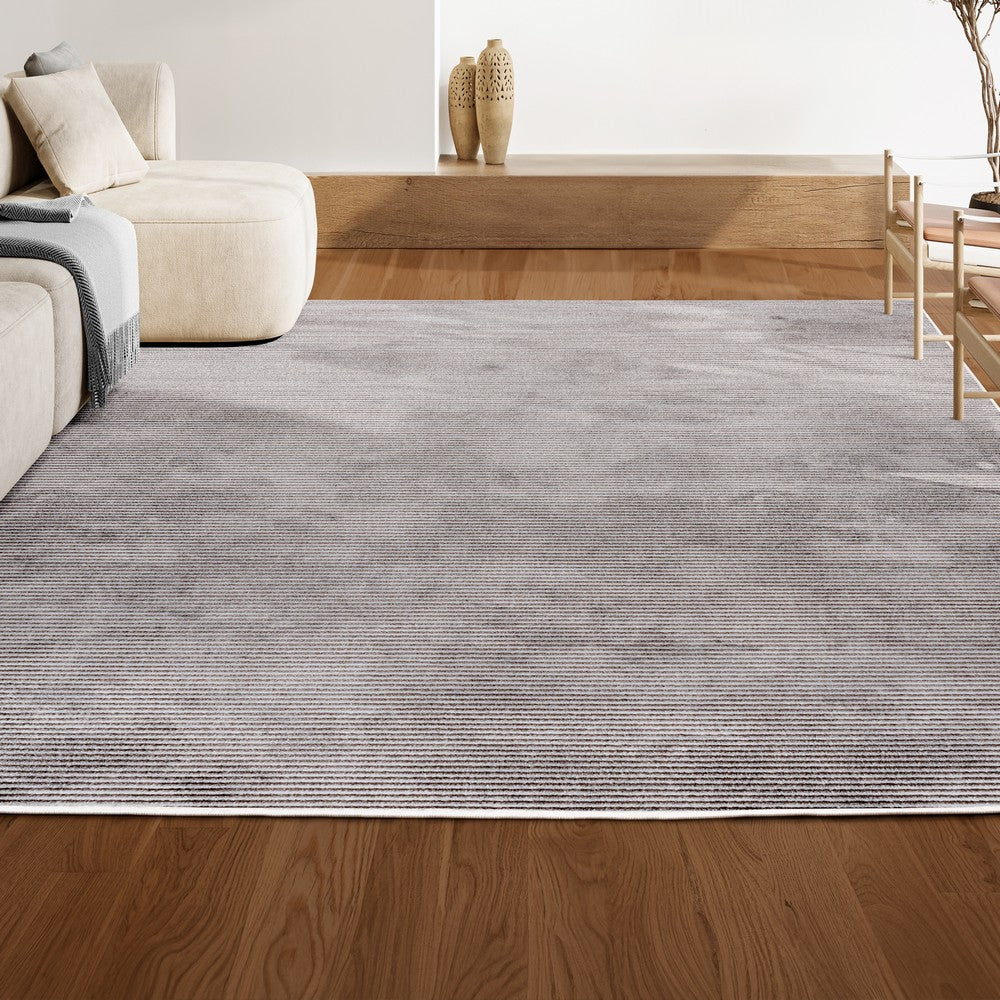 Marlo Modern Minimalist Pinstripe High-low Area Rug