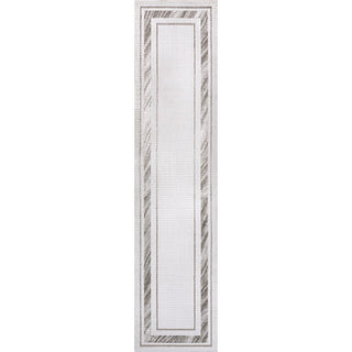 Verano Classic Border Marble Pattern High-low Area Rug