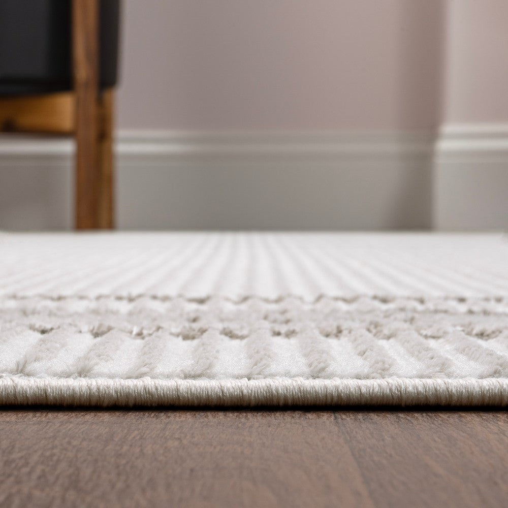 Verano Classic Border Marble Pattern High-low Area Rug