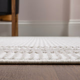 Verano Classic Border Marble Pattern High-low Area Rug