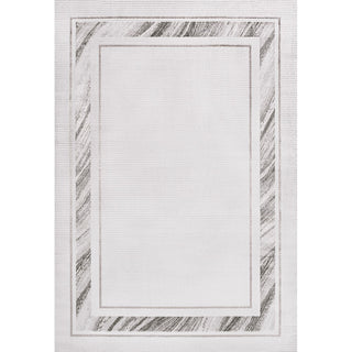 Verano Classic Border Marble Pattern High-low Area Rug