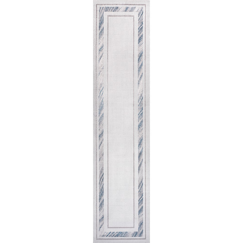 Verano Classic Border Marble Pattern High-low Area Rug
