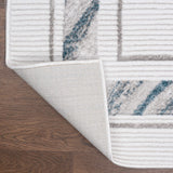 Verano Classic Border Marble Pattern High-low Area Rug