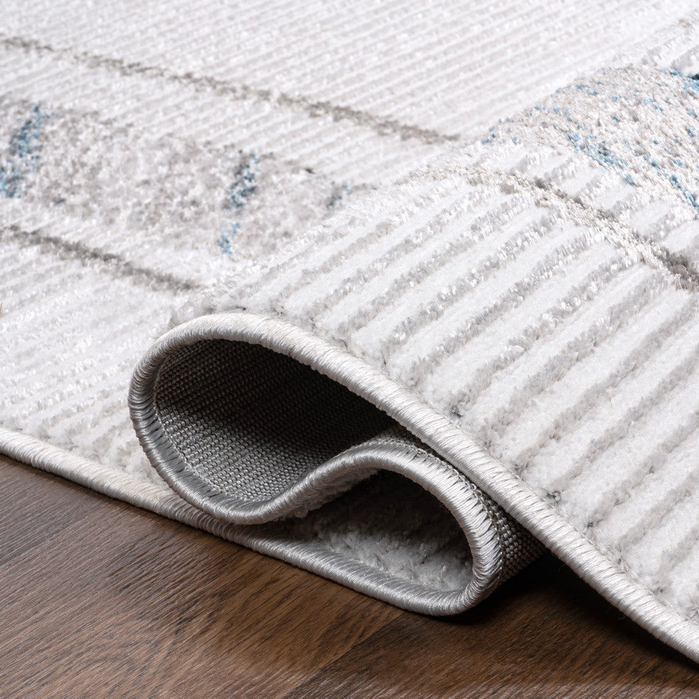 Verano Classic Border Marble Pattern High-low Area Rug