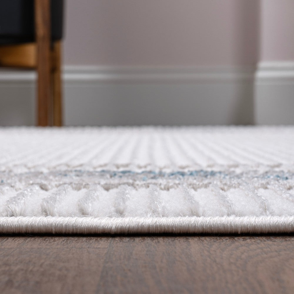 Verano Classic Border Marble Pattern High-low Area Rug
