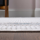 Verano Classic Border Marble Pattern High-low Area Rug