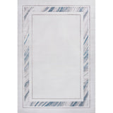 Verano Classic Border Marble Pattern High-low Area Rug