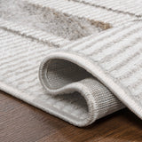 Verano Classic Border Marble Pattern High-low Area Rug