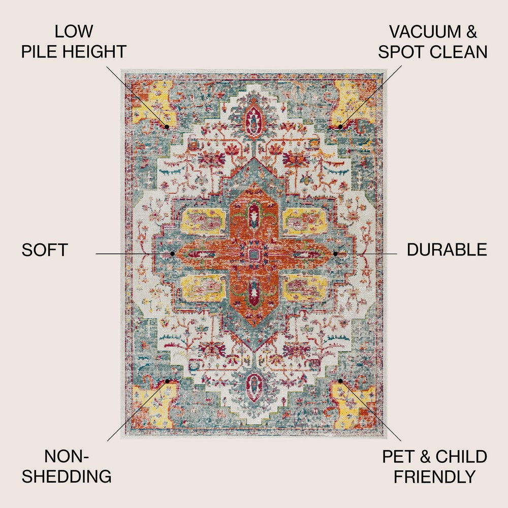 Fogo Zafra Vintage Medallion Area Rug