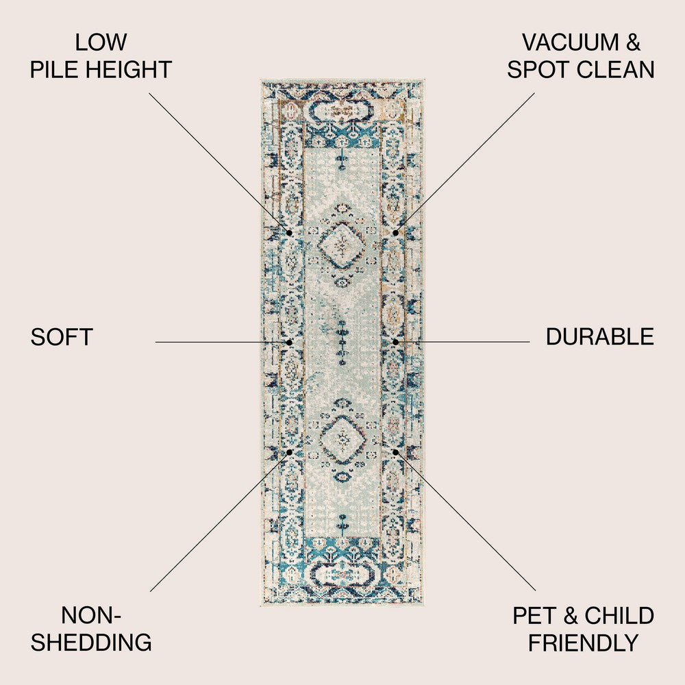 Nova Osuna Diamond Vintage Medallion Area Rug