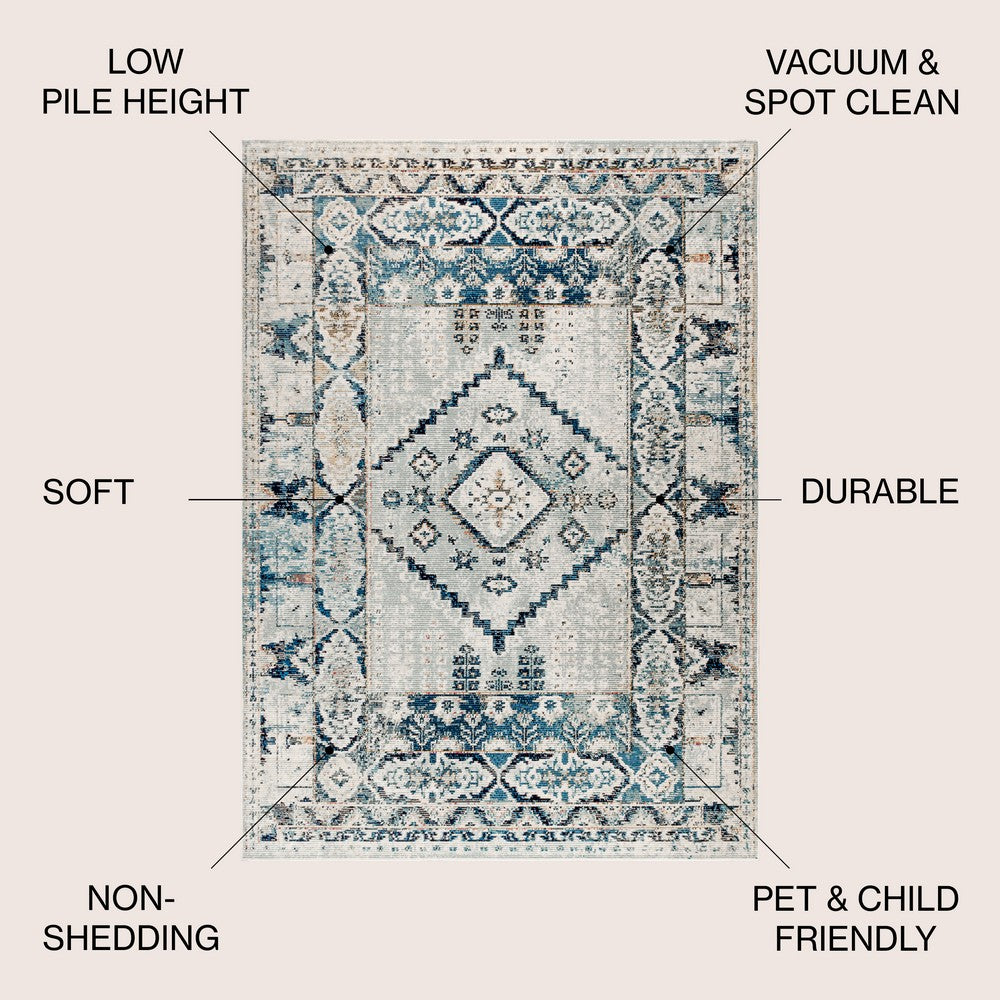 Nova Osuna Diamond Vintage Medallion Area Rug