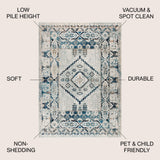 Nova Osuna Diamond Vintage Medallion Area Rug