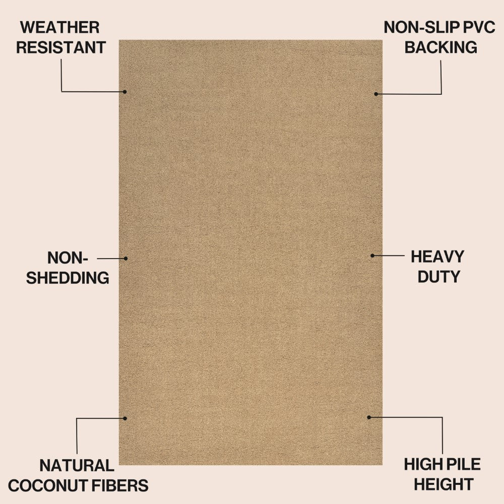 Priscilla Classic Casual Commerical Natural Coir Doormat