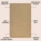 Priscilla Classic Casual Commerical Natural Coir Doormat
