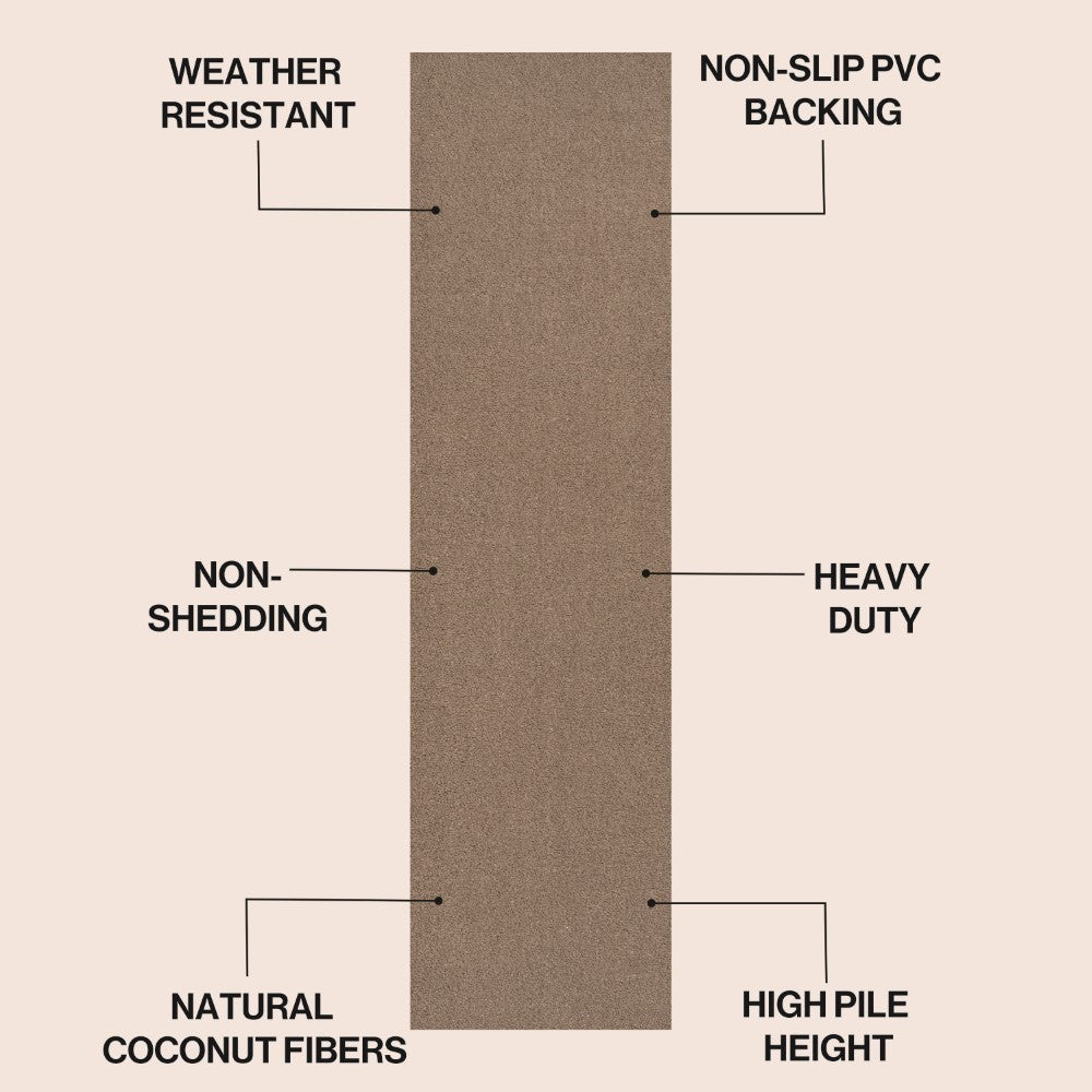 Priscilla Classic Casual Commerical Natural Coir Doormat