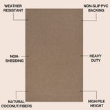 Priscilla Classic Casual Commerical Natural Coir Doormat