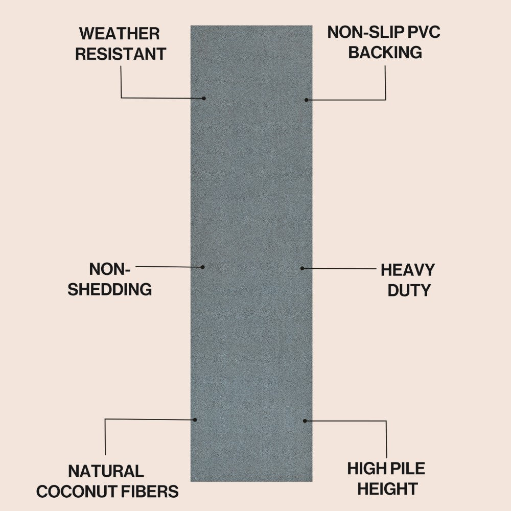 Priscilla Classic Casual Commerical Natural Coir Doormat