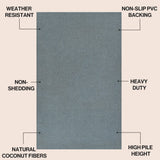 Priscilla Classic Casual Commerical Natural Coir Doormat