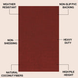Priscilla Classic Casual Commerical Natural Coir Doormat