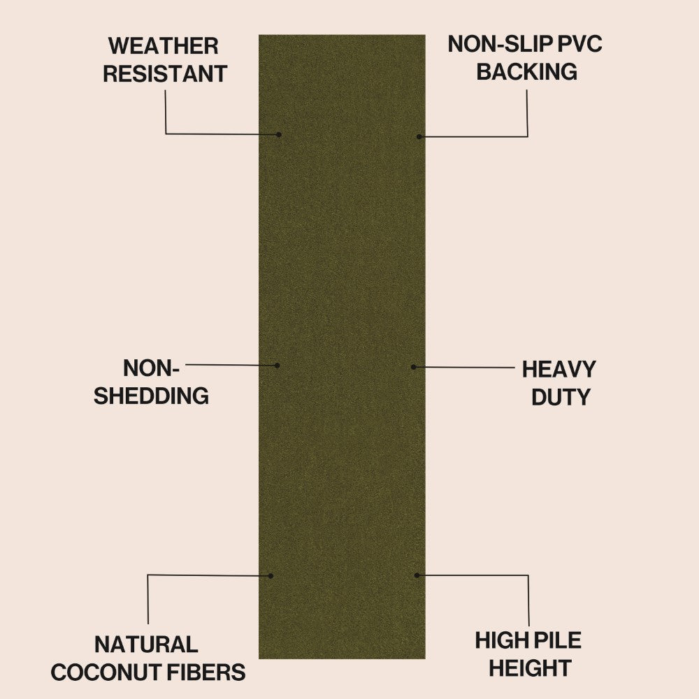 Priscilla Classic Casual Commerical Natural Coir Doormat