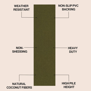 Priscilla Classic Casual Commerical Natural Coir Doormat