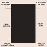 Priscilla Classic Casual Commerical Natural Coir Doormat