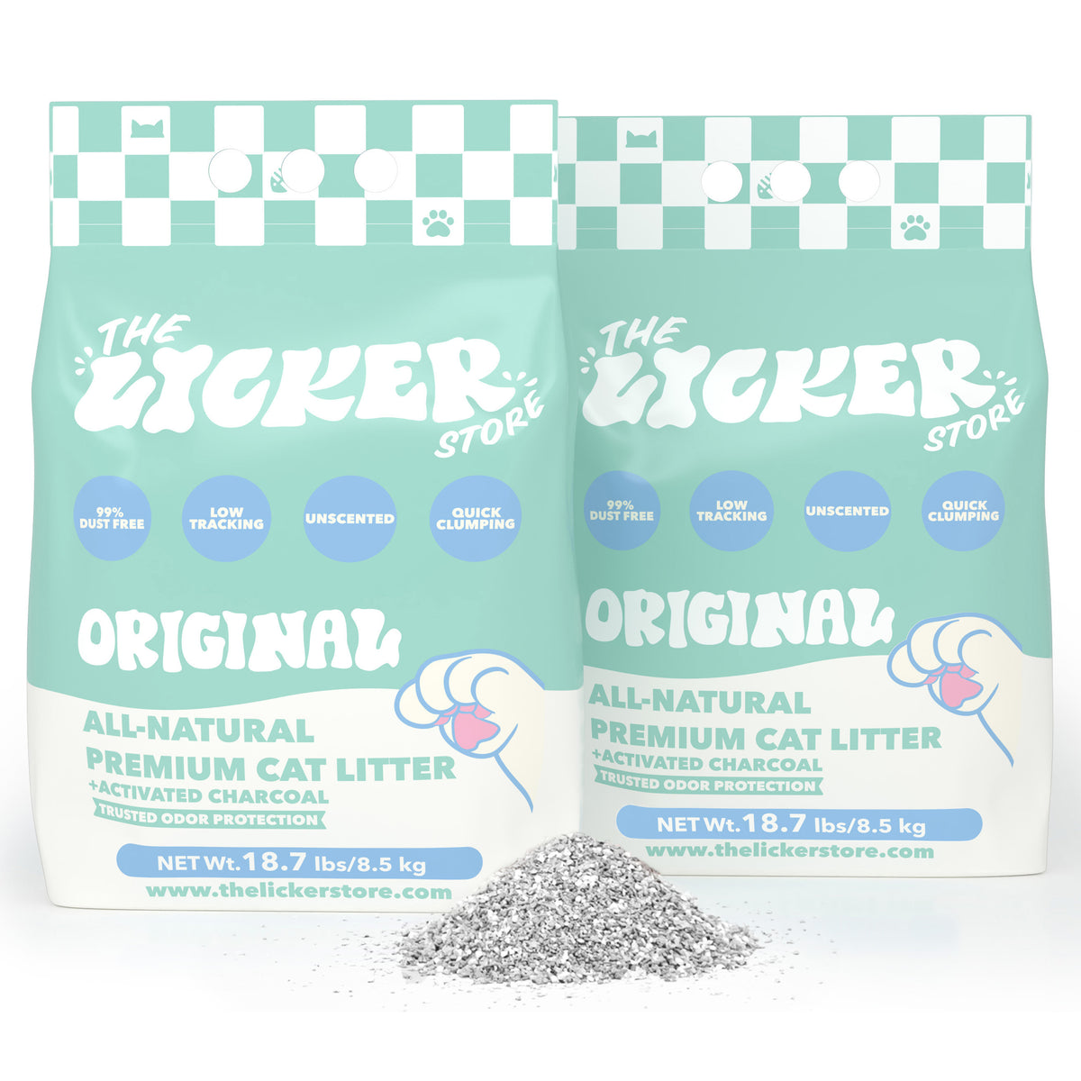 Unscented Premium Clumping Bentonite Clay Cat Litter w/Activated Charcoal