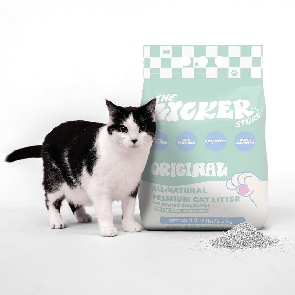 Unscented Premium Clumping Bentonite Clay Cat Litter w/Activated Charcoal