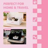 Pawsie 17" Modern Waterproof Disposable Cardboard Cat Litter Box with Scoop