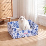 Pawsie 17" Modern Waterproof Disposable Cardboard Cat Litter Box with Scoop