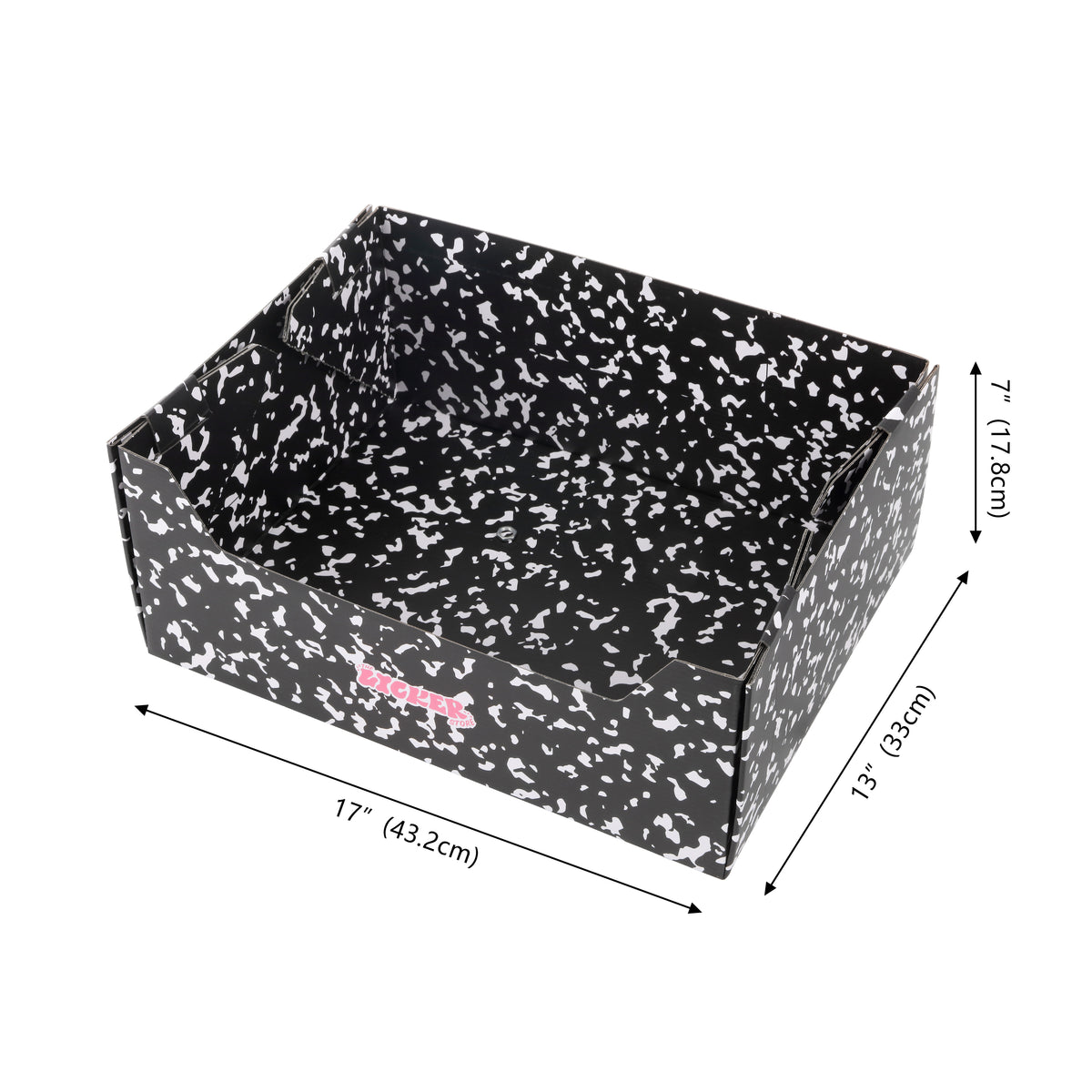 Pawsie 17" Modern Waterproof Disposable Cardboard Cat Litter Box with Scoop