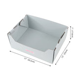 Pawsie 17" Modern Waterproof Disposable Cardboard Cat Litter Box with Scoop