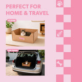 Pawsie 17" Modern Waterproof Disposable Cardboard Cat Litter Box with Scoop