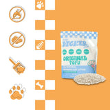 Choco Absorbent Fast Clumping, Flushable, Natural Ingredient, Odor Control, Low Dust and Low Tracking Tofu Cat Litter