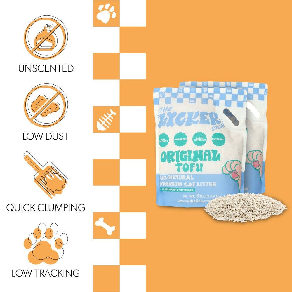 Choco Absorbent Fast Clumping, Flushable, Natural Ingredient, Odor Control, Low Dust and Low Tracking Tofu Cat Litter