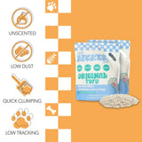 Choco Absorbent Fast Clumping, Flushable, Natural Ingredient, Odor Control, Low Dust and Low Tracking Tofu Cat Litter