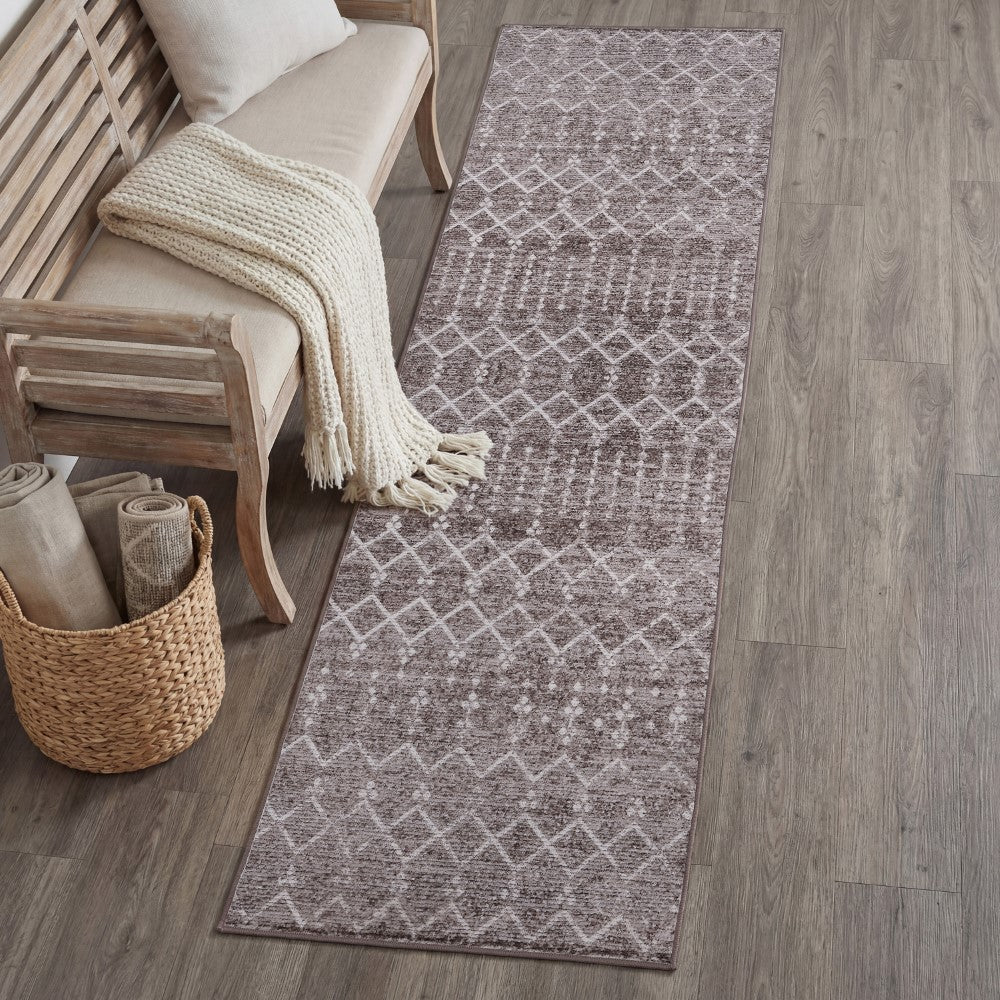 Selvino Moroccan Diamond Trellis Machine-washable Area Rug