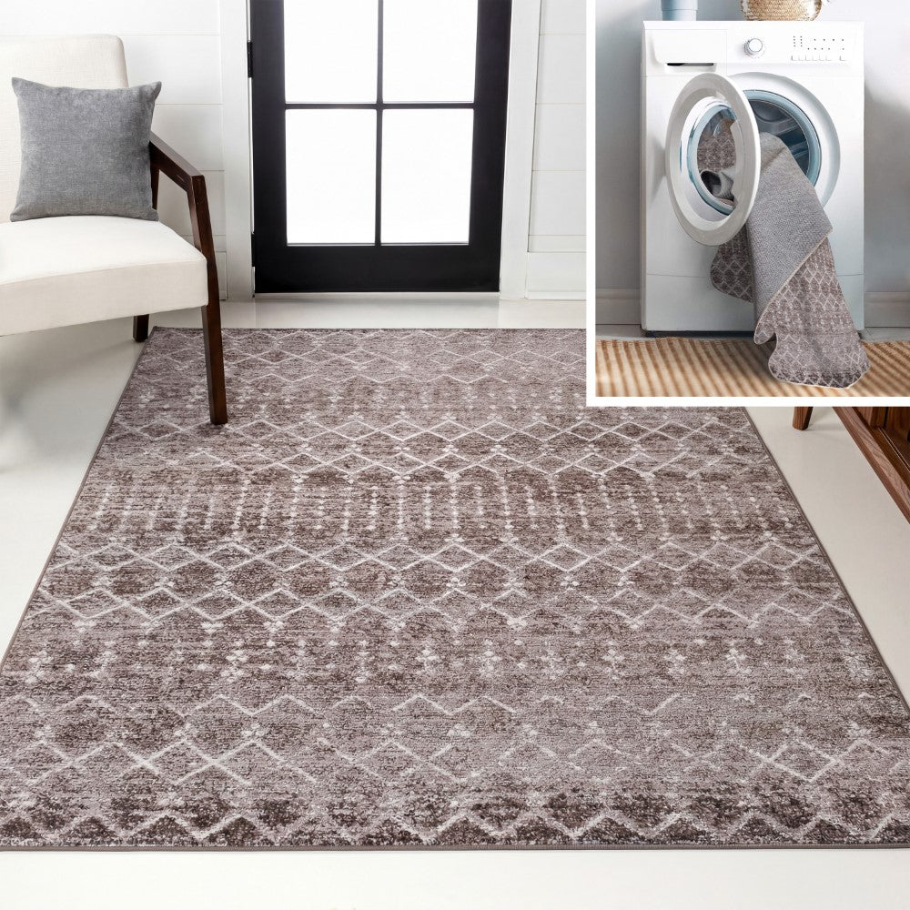 Selvino Moroccan Diamond Trellis Machine-washable Area Rug