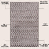 Selvino Moroccan Diamond Trellis Machine-washable Area Rug