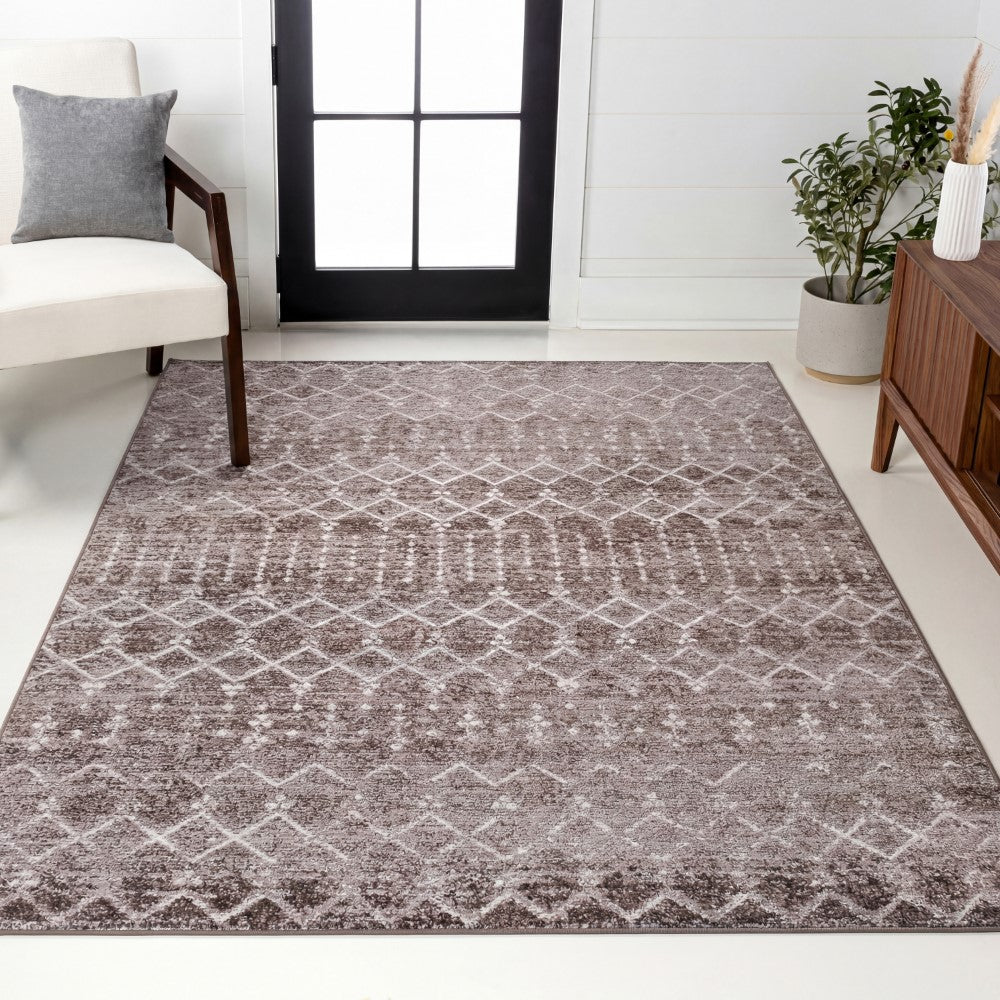 Selvino Moroccan Diamond Trellis Machine-washable Area Rug
