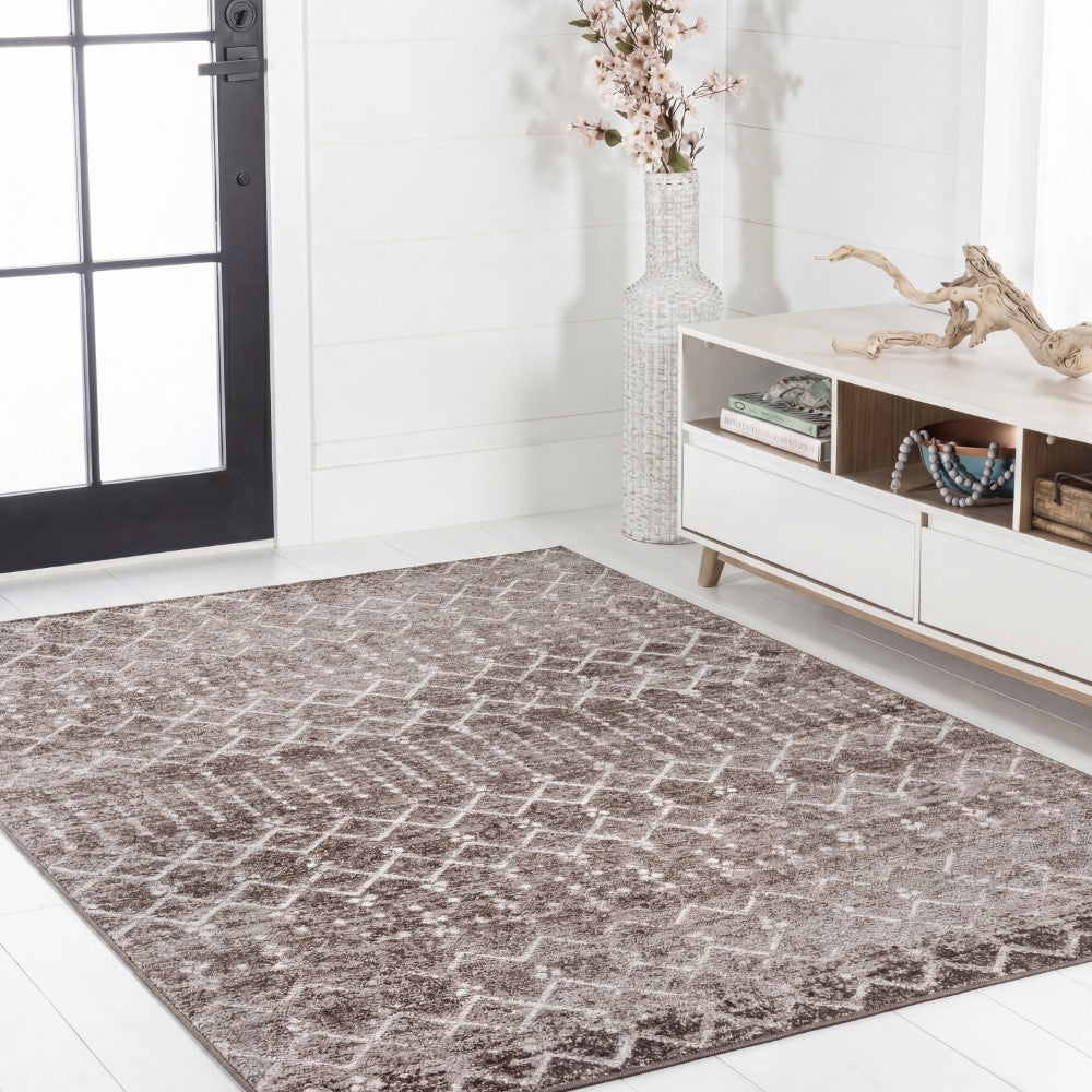 Selvino Moroccan Diamond Trellis Machine-washable Area Rug