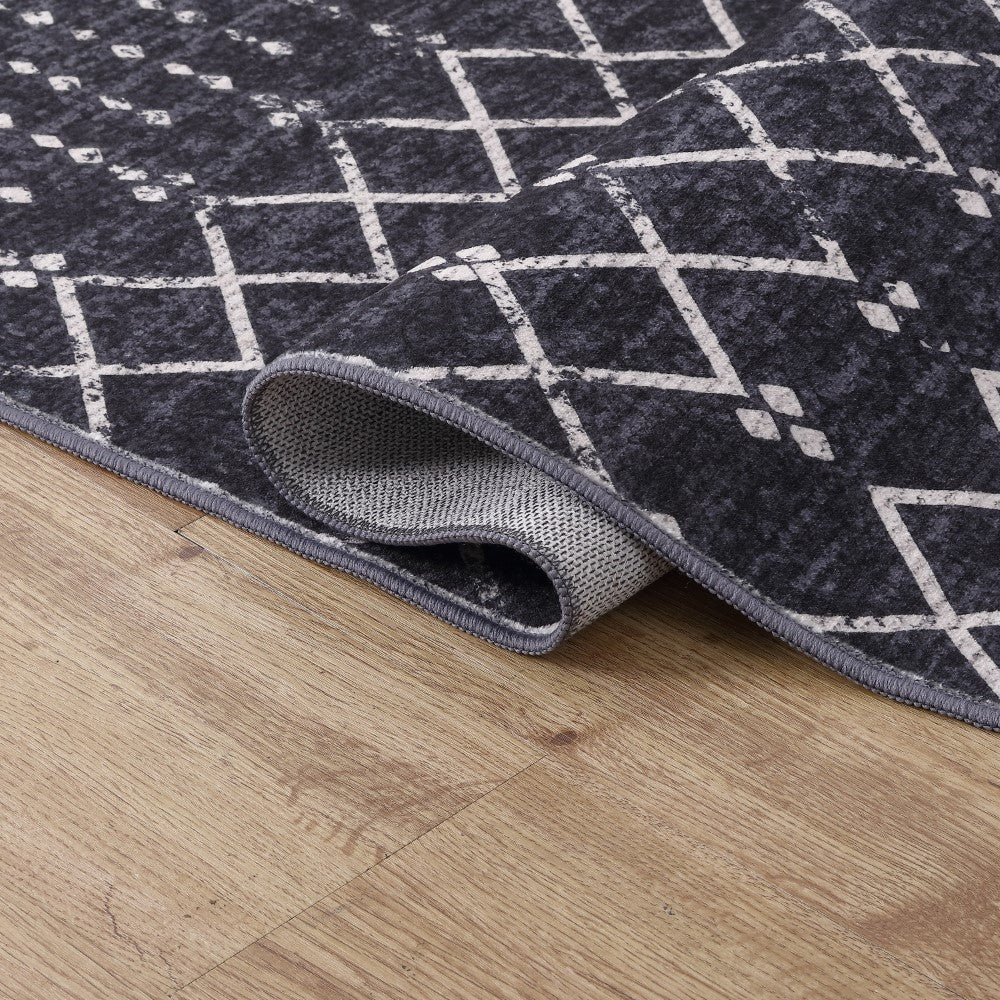 Selvino Moroccan Diamond Trellis Machine-washable Area Rug