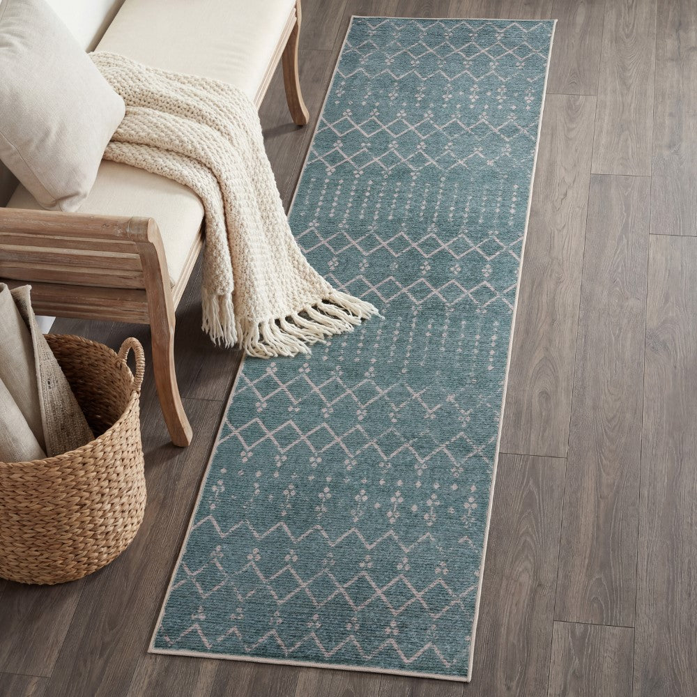 Selvino Moroccan Diamond Trellis Machine-washable Area Rug