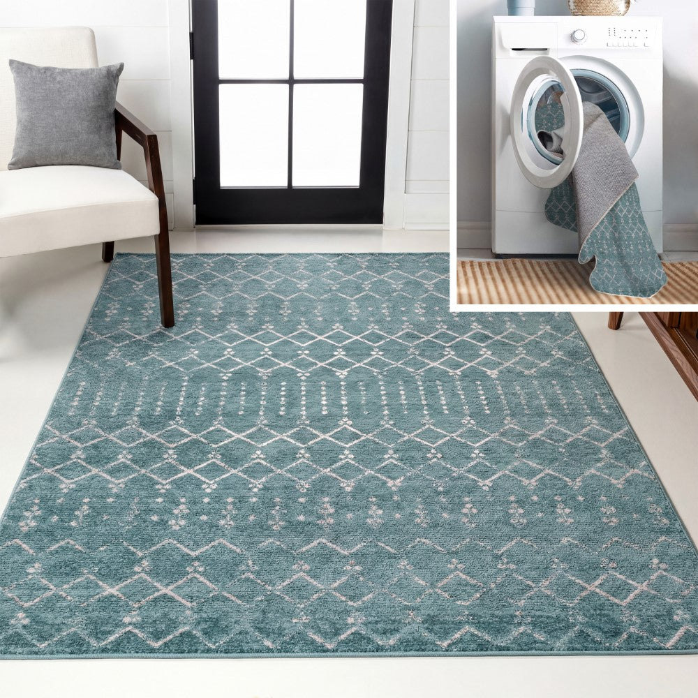 Selvino Moroccan Diamond Trellis Machine-washable Area Rug